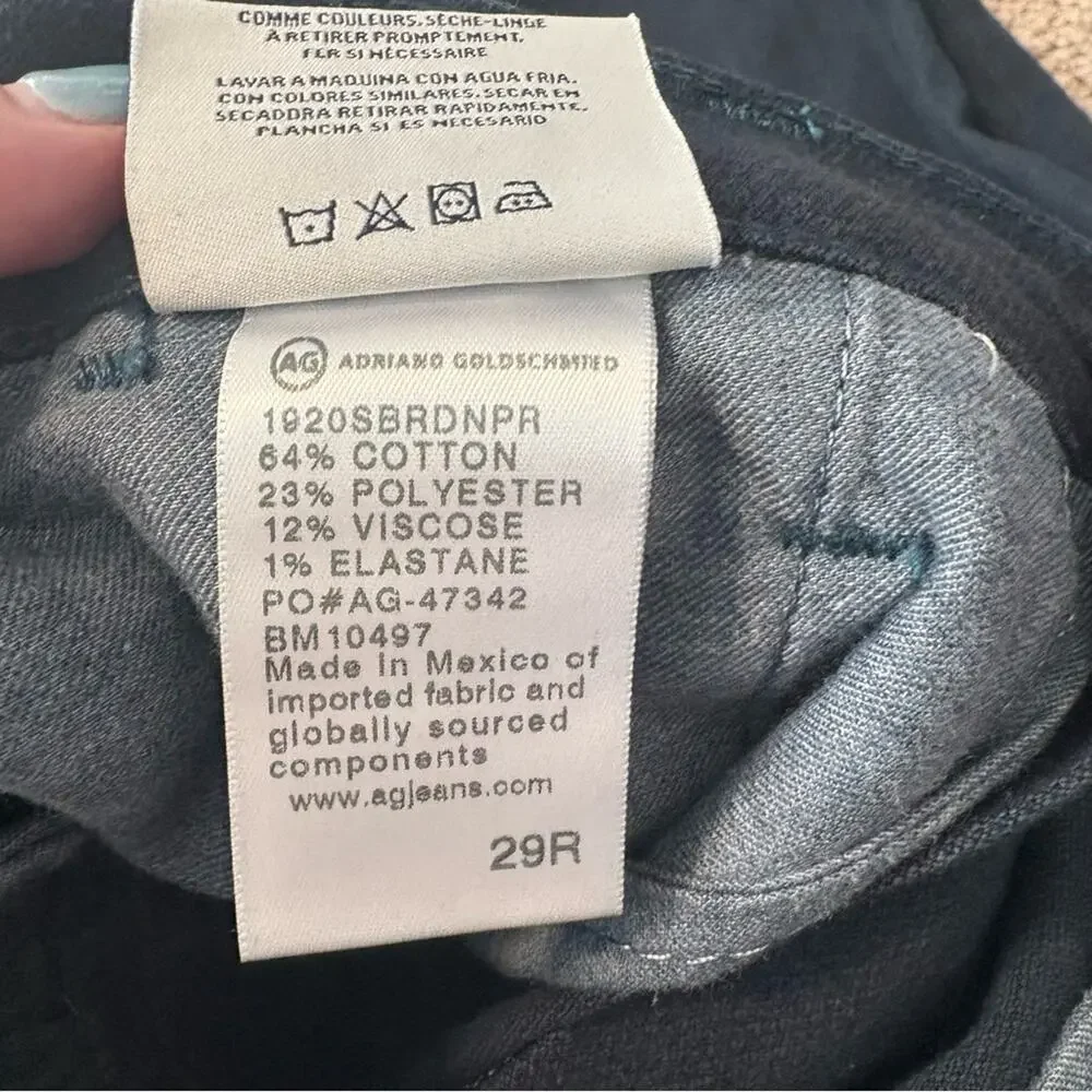 NWT AG The Rutger Relaxed Pleated Navy Blue Pants Size 29